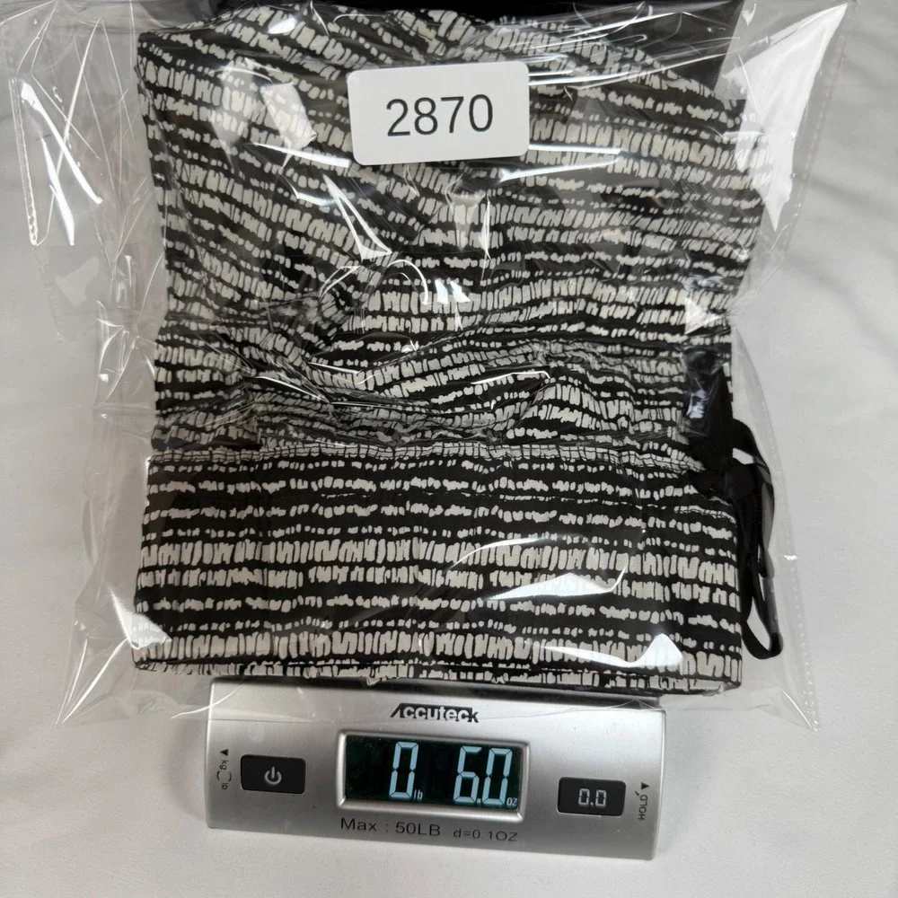 NWT Talbots Women Small Black White Dash Print Active Skort Drawstring Pockets